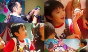 吴镇宇为费曼开8岁生日派对 化身摄影狂魔